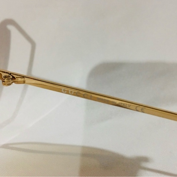 Gucci Gold Sunglasses with Gradient Brown Lenses - Picture 4 of 11